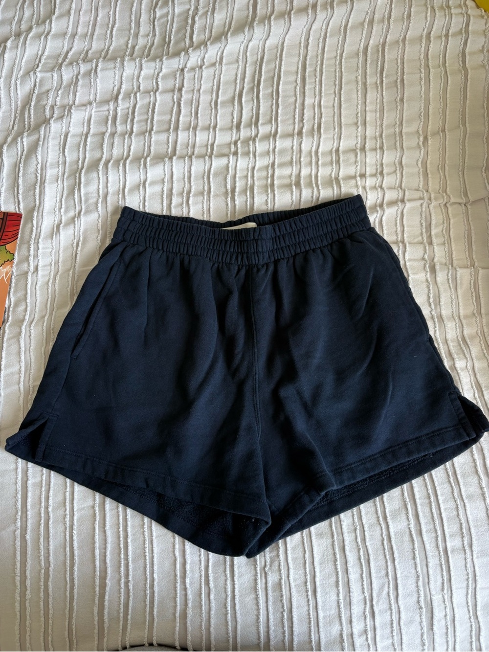 Abercrombie & Fitch Navy Athletic Elastic-Waist Shorts